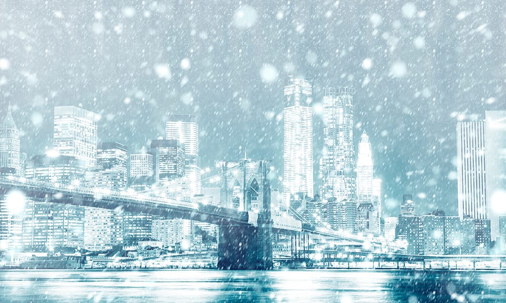New York city in winter