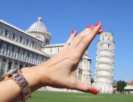 Visiting the leaning tower of pisa
