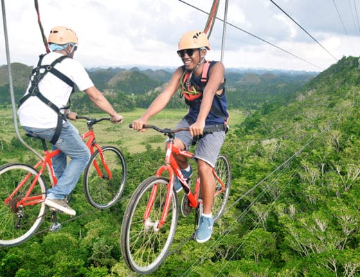 Bike Zipline Carmen, Bohol Island, Philippines