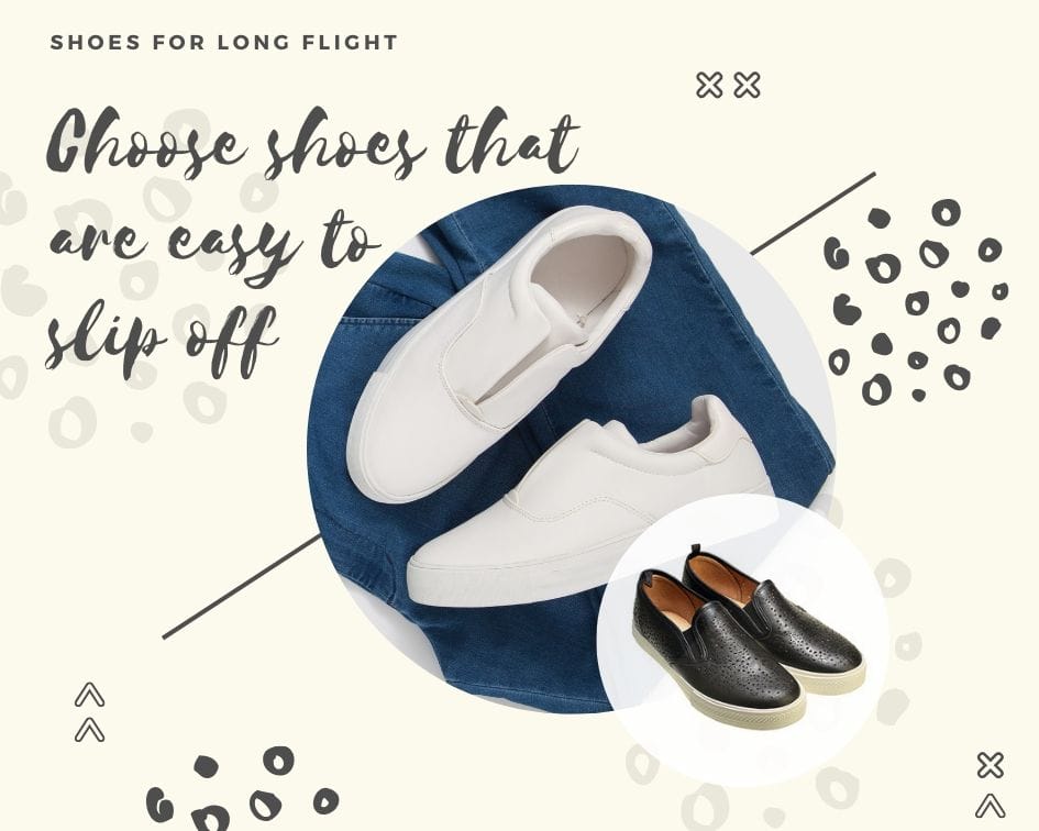 Shoes for a long haul flight