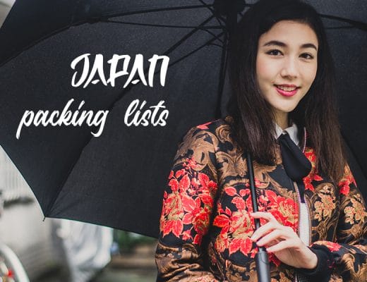 What to pack for Japan packing list