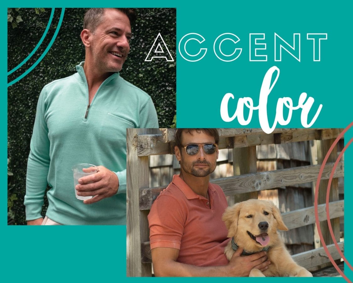 Adding accent color to men's wardrobe