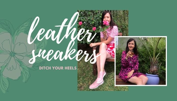 leather sneakers instead of heels