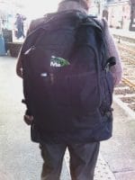 Backpack style - full of shopping on the journey home