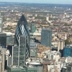 The 'Gherkin' - seen from The Shard