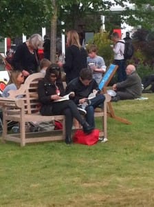 Avid readers at Hay Festival