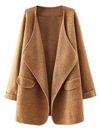Arrowhunt Women's Solid Lapel Sweater Coat by Amazon UK