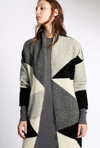 Colour Block Print Cardigan by Marks & Spencer