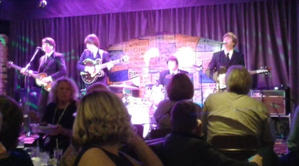 The Beatles tribute band in The Cavern Club