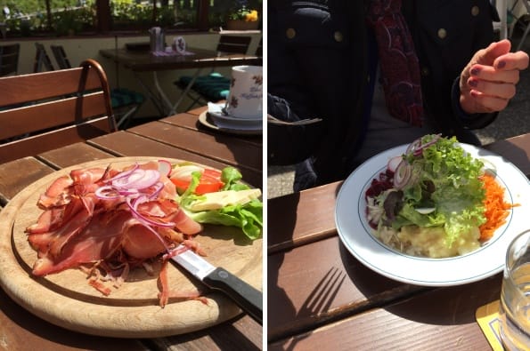 Generous portions - Black Forest ham and a 'small' salad
