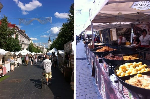 Street market in Vilnius