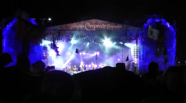 The stage at night